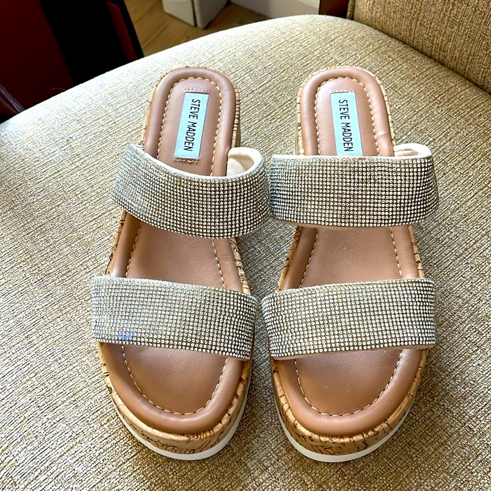 Steve madden wedge rhinestone